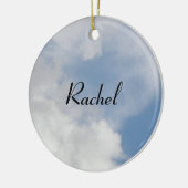 Fluffy Clouds Personalized Message Pendant Keramisch Ornament (Links)