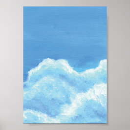 Fluffy Clouds Print, Waarde Poster Papier (mat)