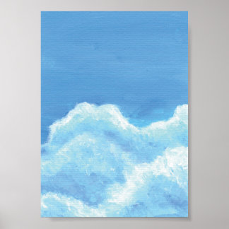 Fluffy Clouds Print, Waarde Poster Papier (mat)
