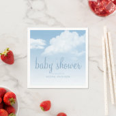 Fluffy Clouds Raindrops Baby shower Servet (Insitu)