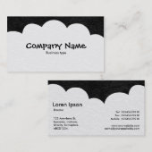 Fluffy Clouds - zwart Visitekaartje (Voorkant / Achterkant)