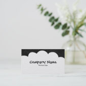 Fluffy Clouds - Zwart voorzijde met donkergrijze a Visitekaartje (Staand voorkant)