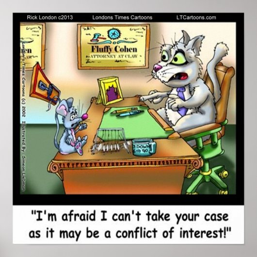 Fluffy Cohen Attorney @Claw Feline Attorney Poster (Voorkant)