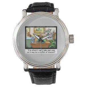 Fluffy Cohen Atty van Claw Funny Cat Lawyer Horloge