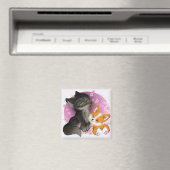 Fluffy Cuddles Magnet Magneet (Insitu (Vaatwasser))