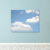 Fluffy Cumulus Wolken Canvas Print (Insitu (Houten vloer))