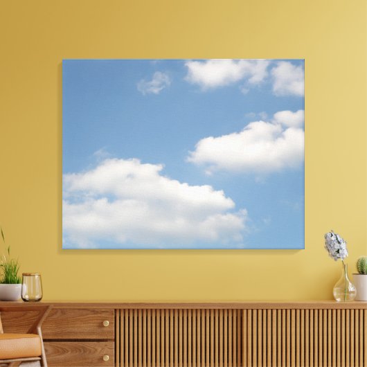 Fluffy Cumulus Wolken Canvas Print (Insitu (Woonkamer))