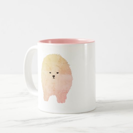 Fluffy Cute Dog Cartoon Mug (Devant gauche)