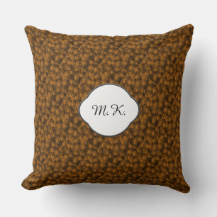Fluffy DIY Natuur Kleuren Custom Monogram Kussen