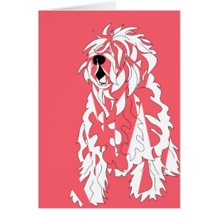 Fluffy Dog Sitter Bedankt Card