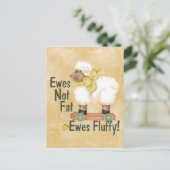 Fluffy Ewes Briefkaart (Staand voorkant)