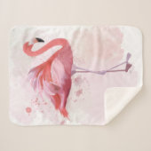 Fluffy Flamingo Sherpa Deken (Voorkant (horizontaal))