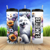 Fluffy Floral Burst van Samoyed Thermosbeker