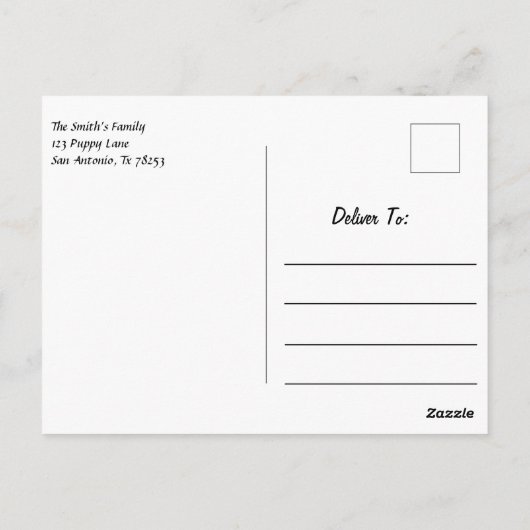 Fluffy German Shepherd Dog and Puppy Briefkaart (Achterkant)