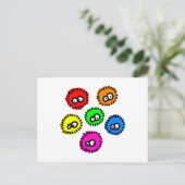 Fluffy Germs Briefkaart (Staand voorkant)