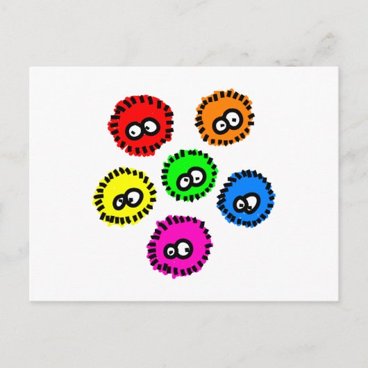 Fluffy Germs Briefkaart (Voorkant)