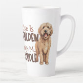 Fluffy Goldendoodle Latte Mok (Rechts)