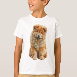 Fluffy Gouden Chow Chow Puppypoortret Kinderen T-shirt
