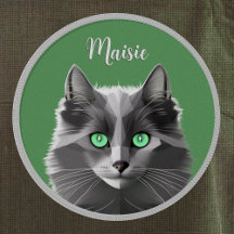 Fluffy Grey Cat - Nebelung Breed - Aangepaste naam