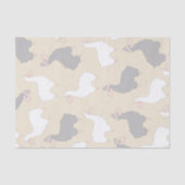 Fluffy Grey & White Llamas Tissuepapier (Voorkant)