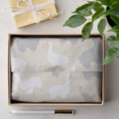 Fluffy Grey & White Llamas Tissuepapier (Geschenk)