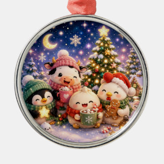 Fluffy Kerstmis Metalen Ornament