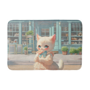 Fluffy Kitten met Lollipop bij Pastry Shop Badmat