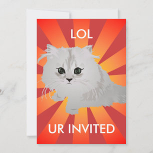 Fluffy Kitten uitnodiging