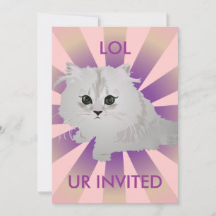 Fluffy Kitten uitnodiging