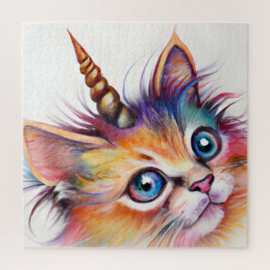 Fluffy Kitten Unicorn Legpuzzel (Verticaal)