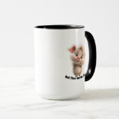 Fluffy Knorretje met Grote Ogen - Wees aardig om v Mok (Voorkant rechts)