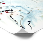 Fluffy Konijn In De Sneeuw Poster (Hoek)