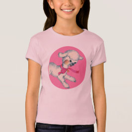 Fluffy Lamb op roze T-shirt