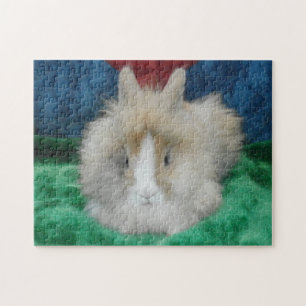 Fluffy Lionhead Bunny Rabbit Legpuzzel