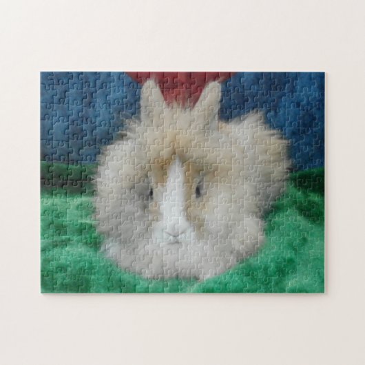 Fluffy Lionhead Bunny Rabbit Legpuzzel (Horizontaal)