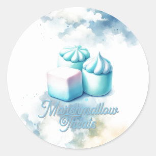 Fluffy Marshmallow-traktaties Ronde Sticker