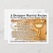 Fluffy Nutty Martini Recipe Briefkaart (Voorkant / Achterkant)