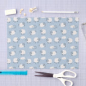 Fluffy Pastel Blue Lamb Pattern Tissuepapier (Craft)