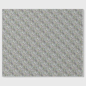Fluffy Pastel Zwart-wit Rock Textuur Cadeaupapier (Vlak)