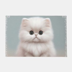 Fluffy Perzische Kat Kat Kunst Deurmat