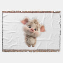 Fluffy Piglet met grote ogen