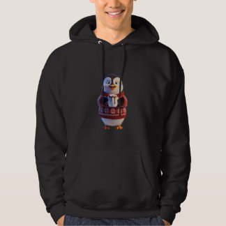Fluffy Pinguïn met Heet Chocolademelk & Sneeuwvlok Hoodie