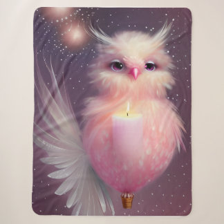 Fluffy Pink Baby Bird Sherpa Deken