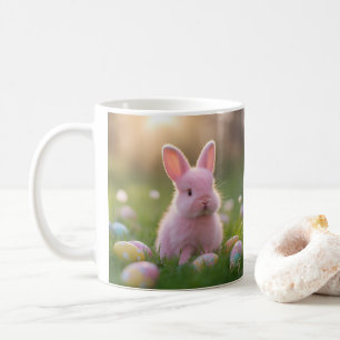 Fluffy Pink Bunny Pasen Koffiemok