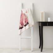 Fluffy Pink Highlands Schotse Koe Sherpa Deken (In situ)