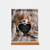 Fluffy Puppy Baby boy et faire-part de grossesse (Recto)