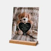 Fluffy Puppy Baby boy et faire-part de grossesse (Angle)