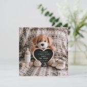 Fluffy Puppy Baby boy et faire-part de grossesse (Debout devant)