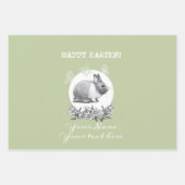 Fluffy rabbit Wrapping Paper Flat Sheet Set 3 (Voorkant)
