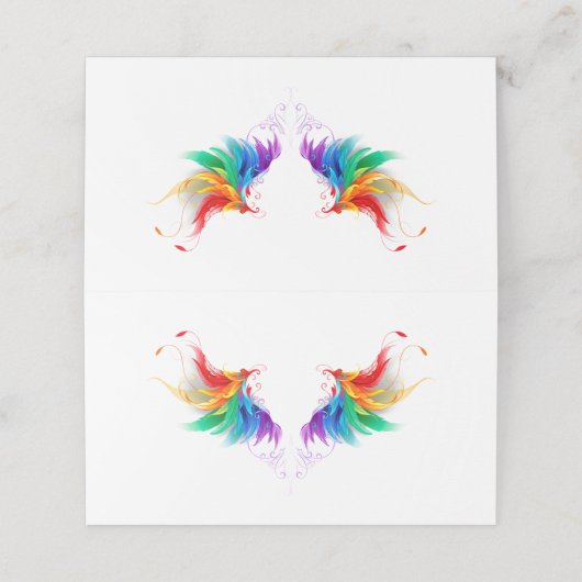 Fluffy Rainbow Wings (Buitenkant ongevouwen)